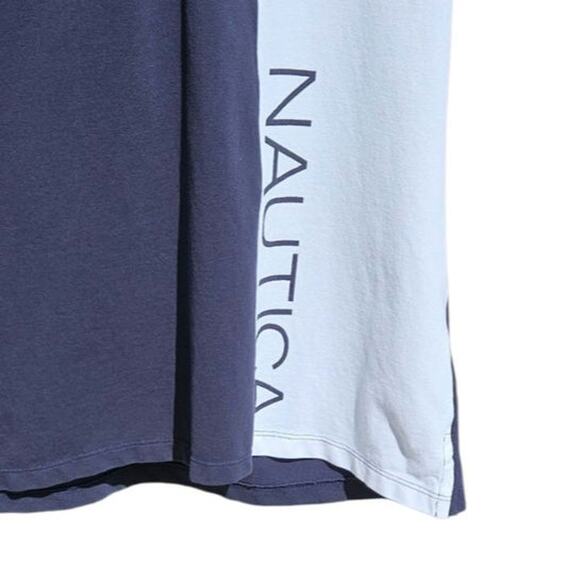 Nautica Women's Short Sleeve 1/4 Zip Colorblock Collared Polo Navy White Medium - Picture 3 of 6